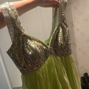 BRAND NEW SILKY GREEN DRESS prom dress